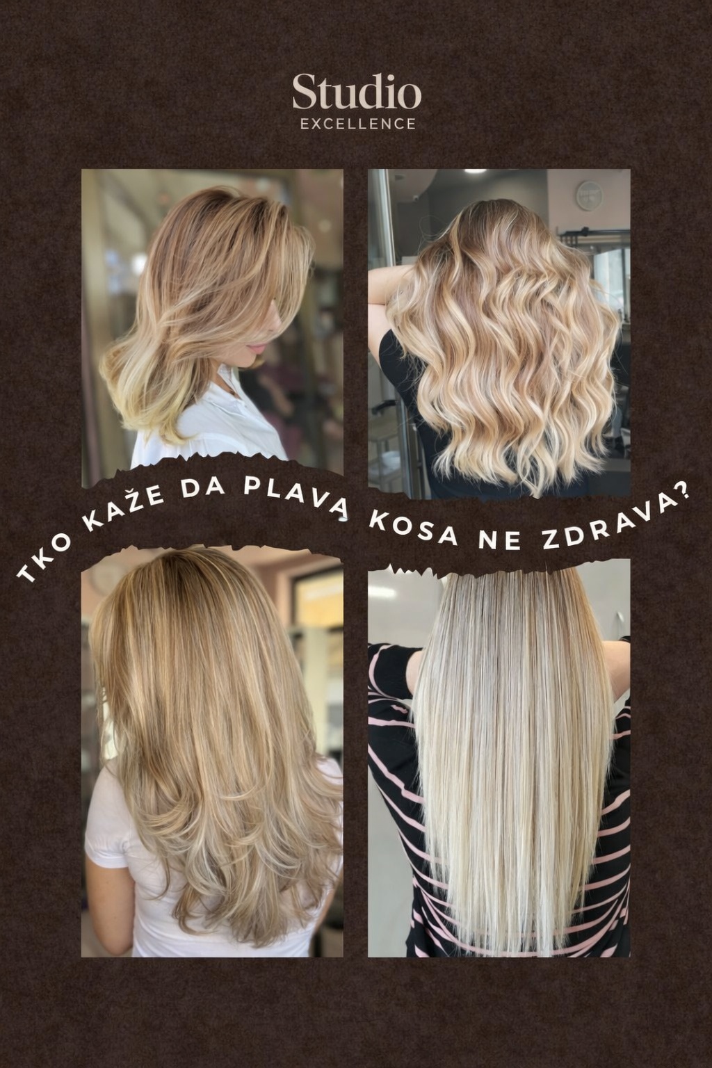 Galerija radova blond nijansi i duge plave kose u Frizerskom studiju Excellence
